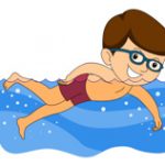 Boy Swimming Clipart